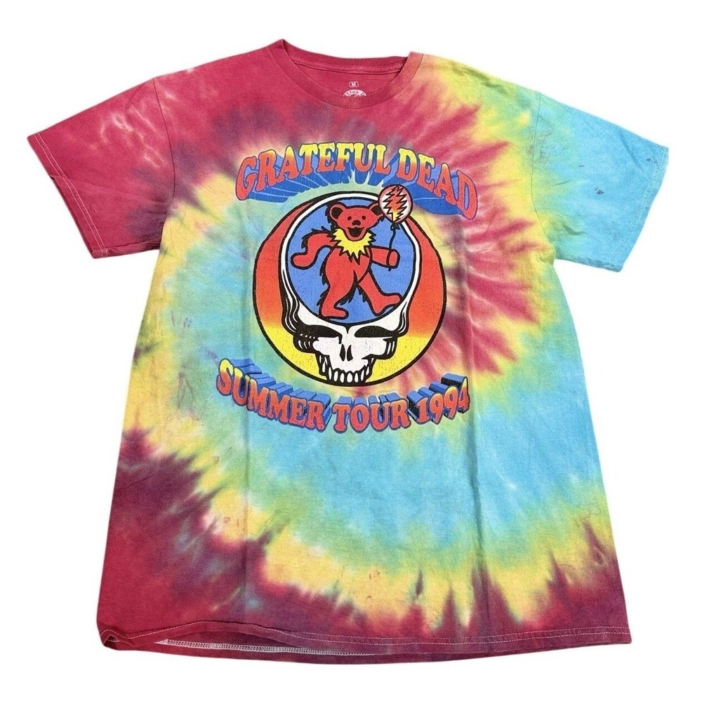 Grateful Dead Tie Dye Shirt Stealie Bear Summer Tour 1994 Graphic M Ripple Junct